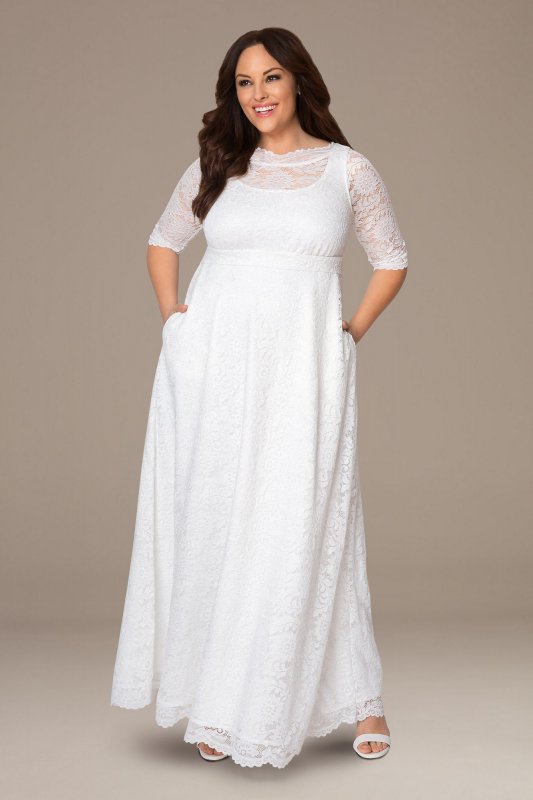 Sweet Serenity Plus Size A-Line Wedding Gown Kiyonna 13170936