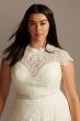 Embroidered Mock Neck Tall Plus Wedding Dress Melissa Sweet 4XL8MS251205