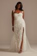 Removable Sleeves Tall Plus Bodysuit Wedding Dress Galina Signature 4XL9MBSWG881