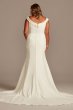 Crepe Off-the-Shoulder Tall Plus Mermaid Dress David's Bridal 4XL9WG4013