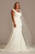 Crepe Off-the-Shoulder Tall Plus Mermaid Dress David's Bridal 4XL9WG4013