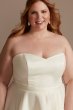 Strapless Tall Plus Satin Wedding Dress with Slit DB Studio 4XL9WG4017