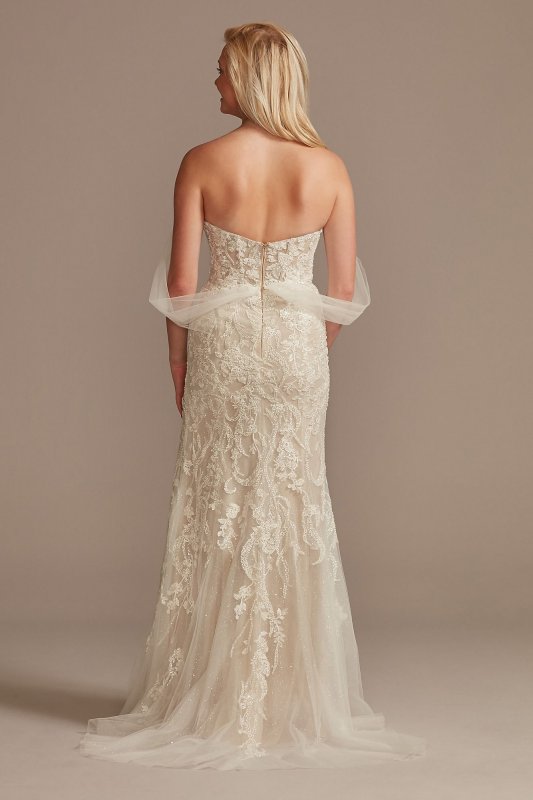 Detachable Sleeves and Train Tall Wedding Dress Galina Signature 4XLLSSWG881