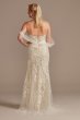 Removable Sleeves Tall Bodysuit Wedding Dress Galina Signature 4XLMBSWG881