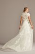 Embroidered Illusion Mock Neck Tall Wedding Dress Melissa Sweet 4XLMS251205