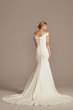 Crepe Off-the-Shoulder Tall Mermaid Dress David's Bridal 4XLWG4013