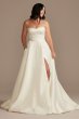 Strapless Satin Tall Wedding Dress with Skirt Slit DB Studio 4XLWG4017