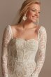 Detachable Sleeves Lace Sheath Tall Wedding Dress DB Studio 4XLWG4020