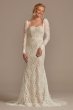 Detachable Sleeves Lace Sheath Tall Wedding Dress DB Studio 4XLWG4020