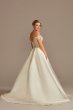 Beaded Bodice Off Shoulder Petite Wedding Dress Oleg Cassini 7CWG890