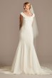 Crepe Off-the-Shoulder Petite Mermaid Dress David's Bridal 7WG4013