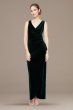 Stretch Velvet Surplice Gown with Cascade Slit Alex Evenings 81918571