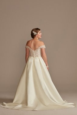 Blooming Applique Wedding Dress with Open Back Melissa Sweet MS251201