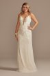 Sequin Applique Wedding Dress with Removable Train Galina Signature SWG882