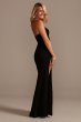 Strapless Crepe Sheath Gown with Embellished Slit David's Bridal WBM2292V1