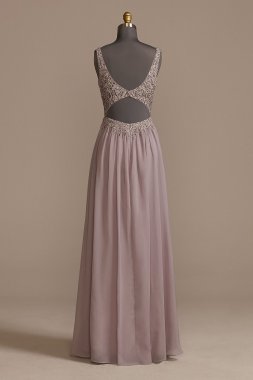 Beaded Waist Long Mesh Junior Bridesmaid Dress JB9609