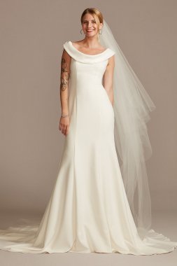 Scalloped A-Line Wedding Dress with Double Straps Melissa Sweet MS251177