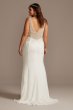 Sheer Plunge Beaded Corset Tall Plus Wedding Dress Galina Signature 4XL9SWG865