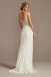 Sheer Plunge Beaded Corset Tall Wedding Dress Galina Signature 4XLSWG865