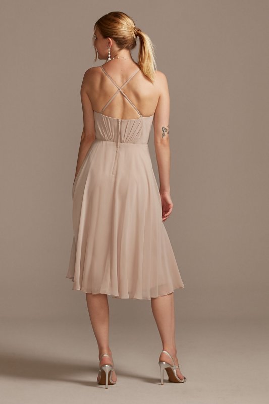 Spaghetti Strap Chiffon Short Bridesmaid Dress David's Bridal F20240