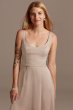 Crepe-Back Satin Scoop Tank Short Bridesmaid Dress David's Bridal F20244