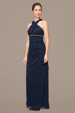 Long A-Line Chiffon Halter Dress 8132958