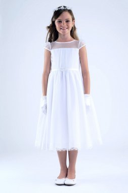 Satin Flower Girl Sash with Back Bow David's Bridal S1041