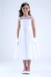 Point DEsprit Sheer Neck Communion Dress with Bel C5-374