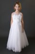 Floral Applique Illusion Neck Communion Dress C903