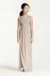 Long Sleeveless Dress with Ruched Waist David's Bridal JB5728