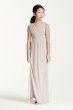 Long Sleeveless Dress with Ruched Waist David's Bridal JB5728