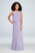 High Neck Crinkle Chiffon Junior Bridesmaid Dress David's Bridal JB9879