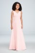 Surplice Tank Long Chiffon Junior Bridesmaid Dress David's Bridal JB9884