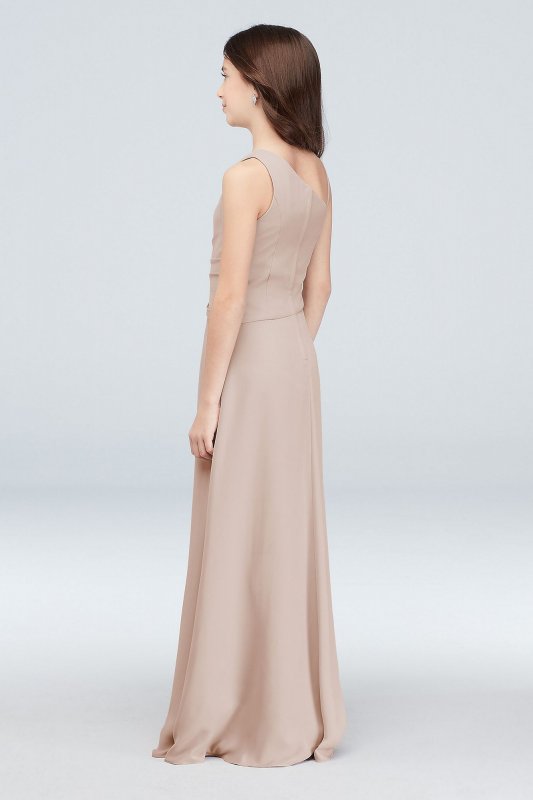 Georgette One Shoulder Junior Bridesmaid Dress JB9894