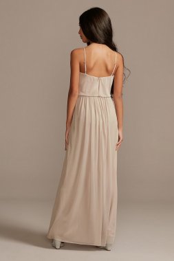 Short Satin Bridesmaid Dress with Tank Straps David's Bridal W10837