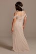 Off Shoulder Junior Bridesmaid Dress with Cascade David's Bridal JB9916