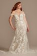 Tall Plus Embellished Lace Swag Wedding Dress Galina Signature 4XL9LSSWG899