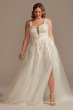 Tall Plus Tulle Bodysuit Wedding Dress with Straps Galina Signature 4XL9MBSWG898