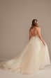 Beaded Applique Plunge Tall Plus Wedding Dress Galina Signature 4XL9SWG914