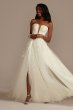 Tall Removable Straps Lined Tulle Wedding Dress Galina Signature 4XLLSSWG898