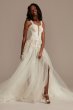 Tall Removable Straps Tulle Bodysuit Wedding Dress Galina Signature 4XLMBSWG898