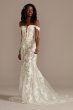 Tall Illusion Lace Bodysuit Wedding Dress Galina Signature 4XLMBSWG899