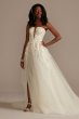 Tulle Bodysuit Petite Wedding Dress with Straps Galina Signature 7MBSWG898