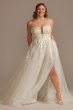 Plus Tulle Bodysuit Wedding Dress with Straps Galina Signature 9MBSWG898