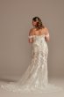 Embellished Illusion Lace Plus Size Wedding Dress Galina Signature 9MBSWG899