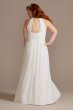 Chiffon Plus A-Line Wedding Dress with Tie Back DB Studio 9SDWG0989