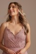 Lace Chiffon Spaghetti Strap Long Bridesmaid Dress F20356