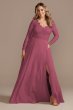 Lace Chiffon Long-Sleeve Long Bridesmaid Dress F20359