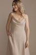 Chiffon Midi Cowl Neck Bridesmaid Dress F20397