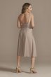 Chiffon Midi Spaghetti Strap Bridesmaid Dress F20398